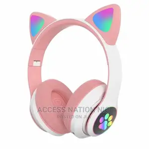 STN28 Foldable LED Gaming Headset Wirecat Ear Gift Over Head