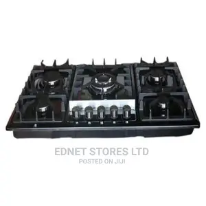 Phiima 90cm Built-in 5 Gas Burner Black Stainless Steel Gas