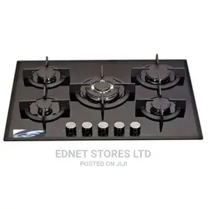 Gs 88x54cm 5 Gas Burners Tempered Glass Cooker Hob