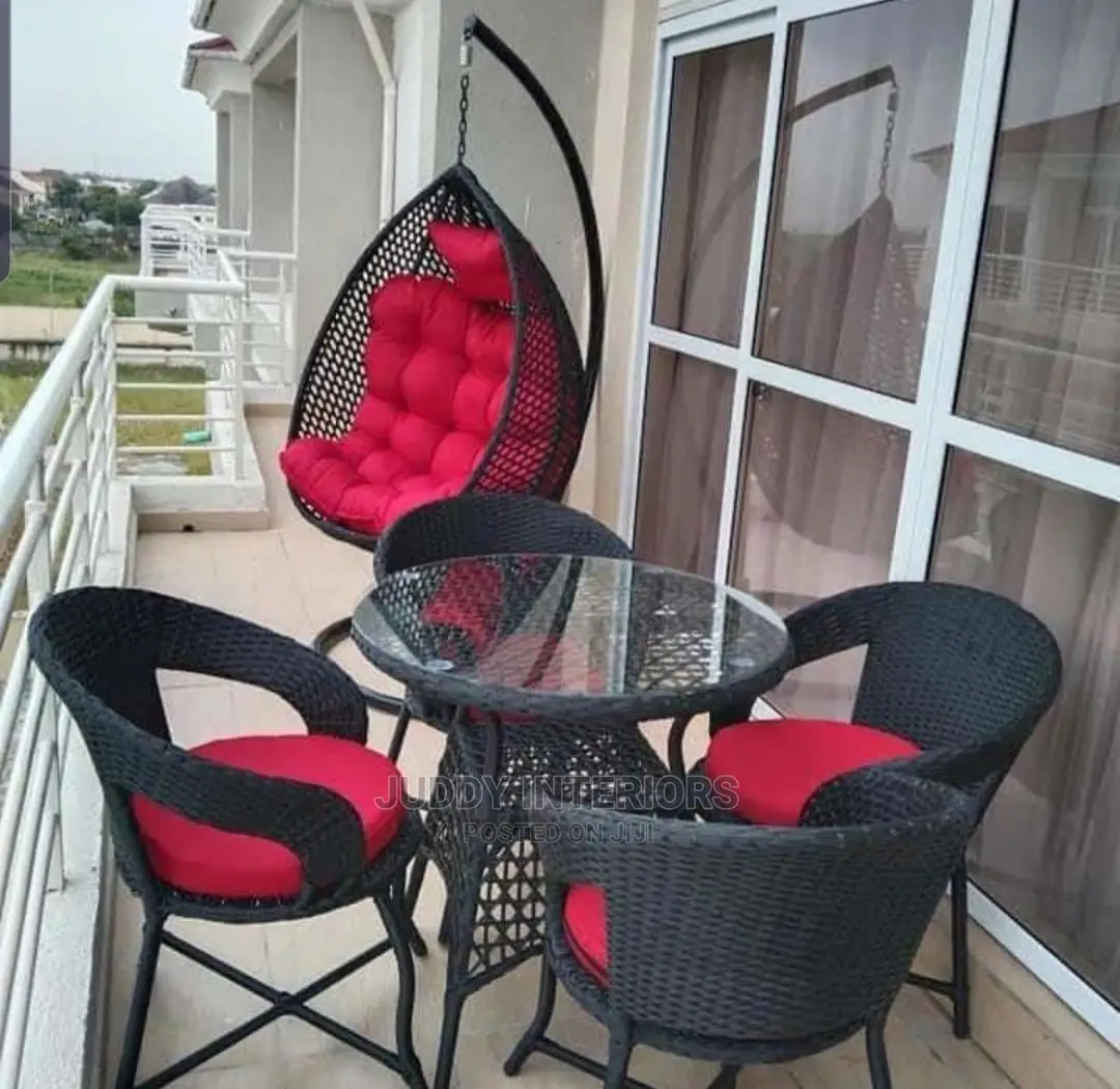 Garden Dining Table Set With Swing