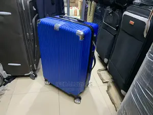 Medium Size Blue Quality Plastic Traveling Luggage