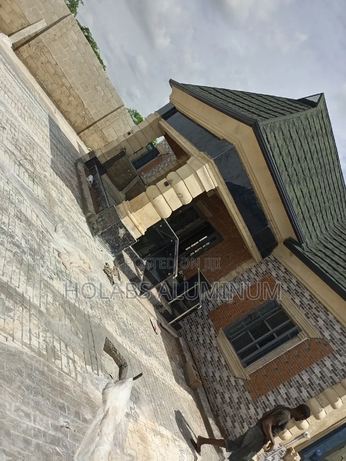 Handrail With Dark Gray Glass