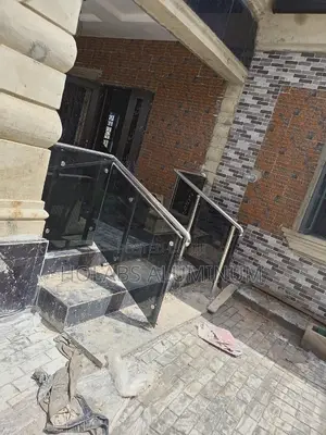 Handrail With Dark Gray Glass
