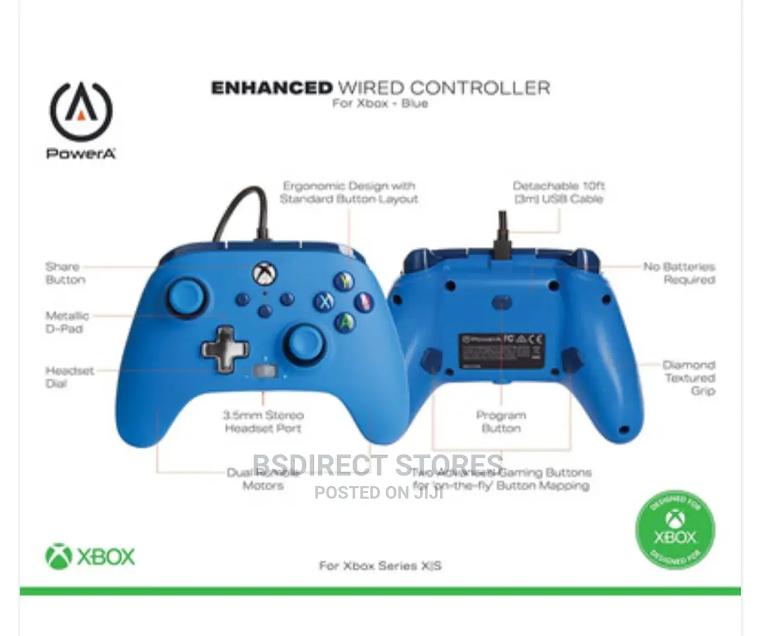 POWERA Xbox One Enhanced Wired Controller - Sapphire Fade