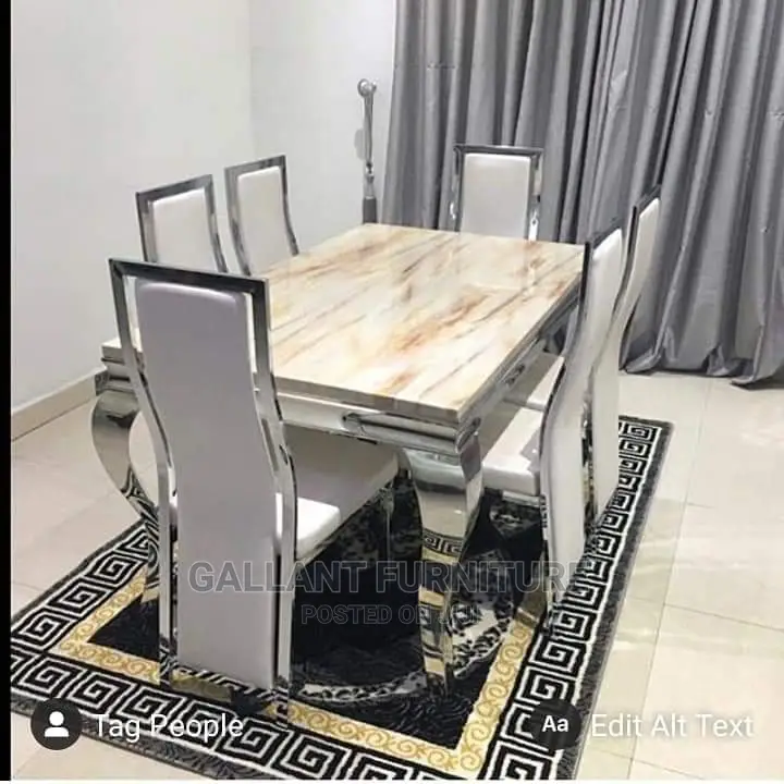 Marble Dining Set by 6