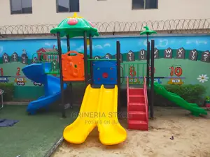 Outdoor Play System With Multiple Slides