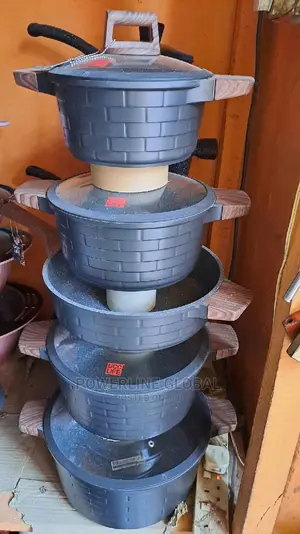 Cast Iron Pot of 5 Set for Homes/ Restaurants/ Food Vendors