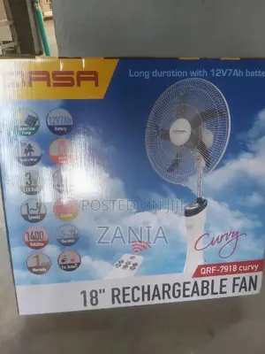 Photo - Qasa 18 Inches Curvy Rechargeable Fan