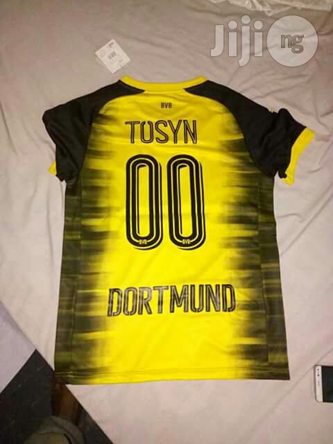 Dortmund Jersey With Flock Printing.