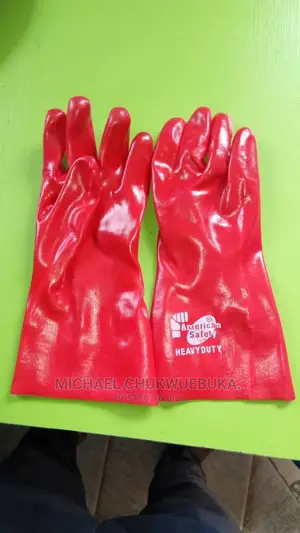 Red PVC Hand Gloves