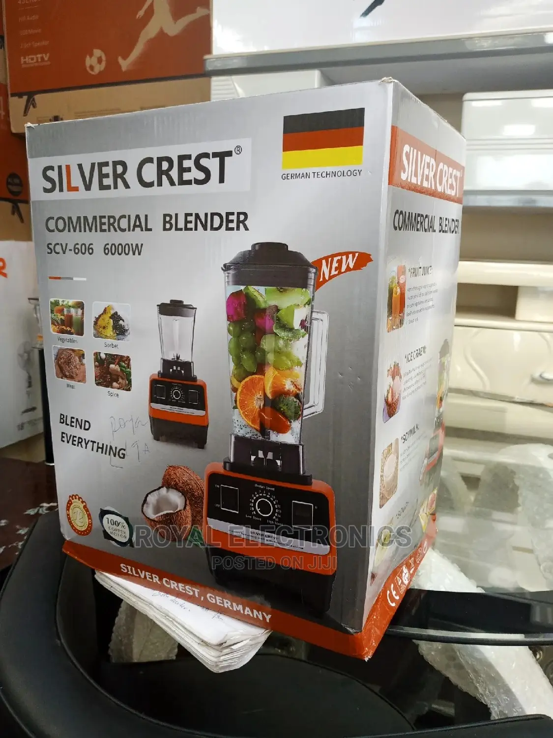 Multifunction Silver Crest 6000W Commerical Blender