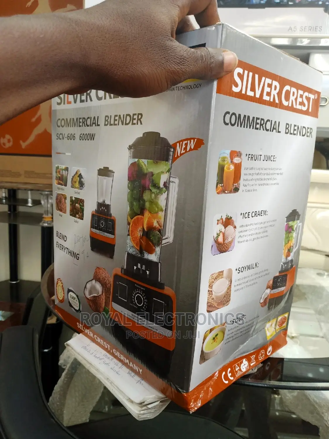 Multifunction Silver Crest 6000W Commerical Blender