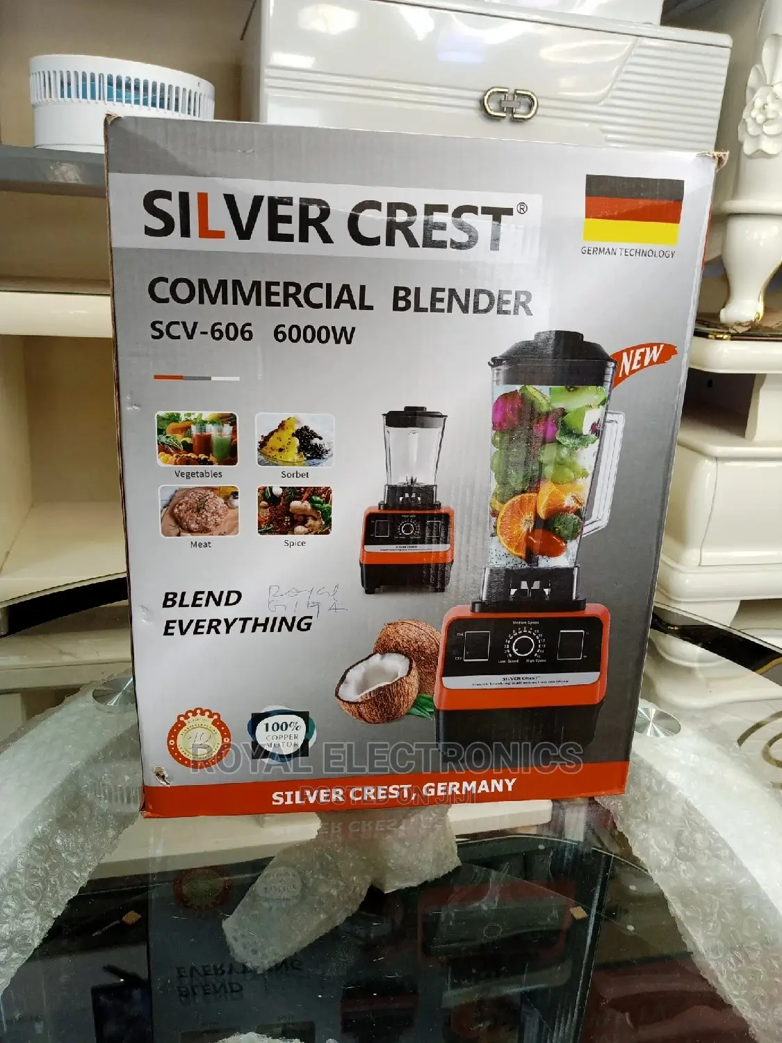 World Class New Silver Crest 6000W Commerical Blender