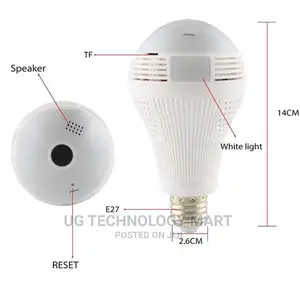 Panoramic Ip Camera 360° - 1080p Motion || Spy Bulb Camera