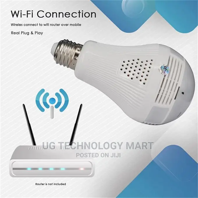 Panoramic Ip Camera 360° - 1080p Motion || Spy Bulb Camera