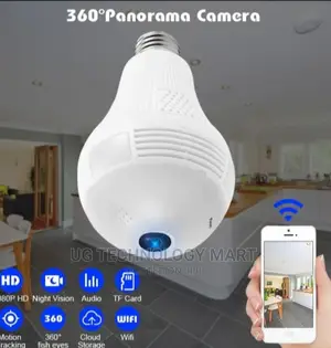 Panoramic Ip Camera 360° - 1080p Motion || Spy Bulb Camera
