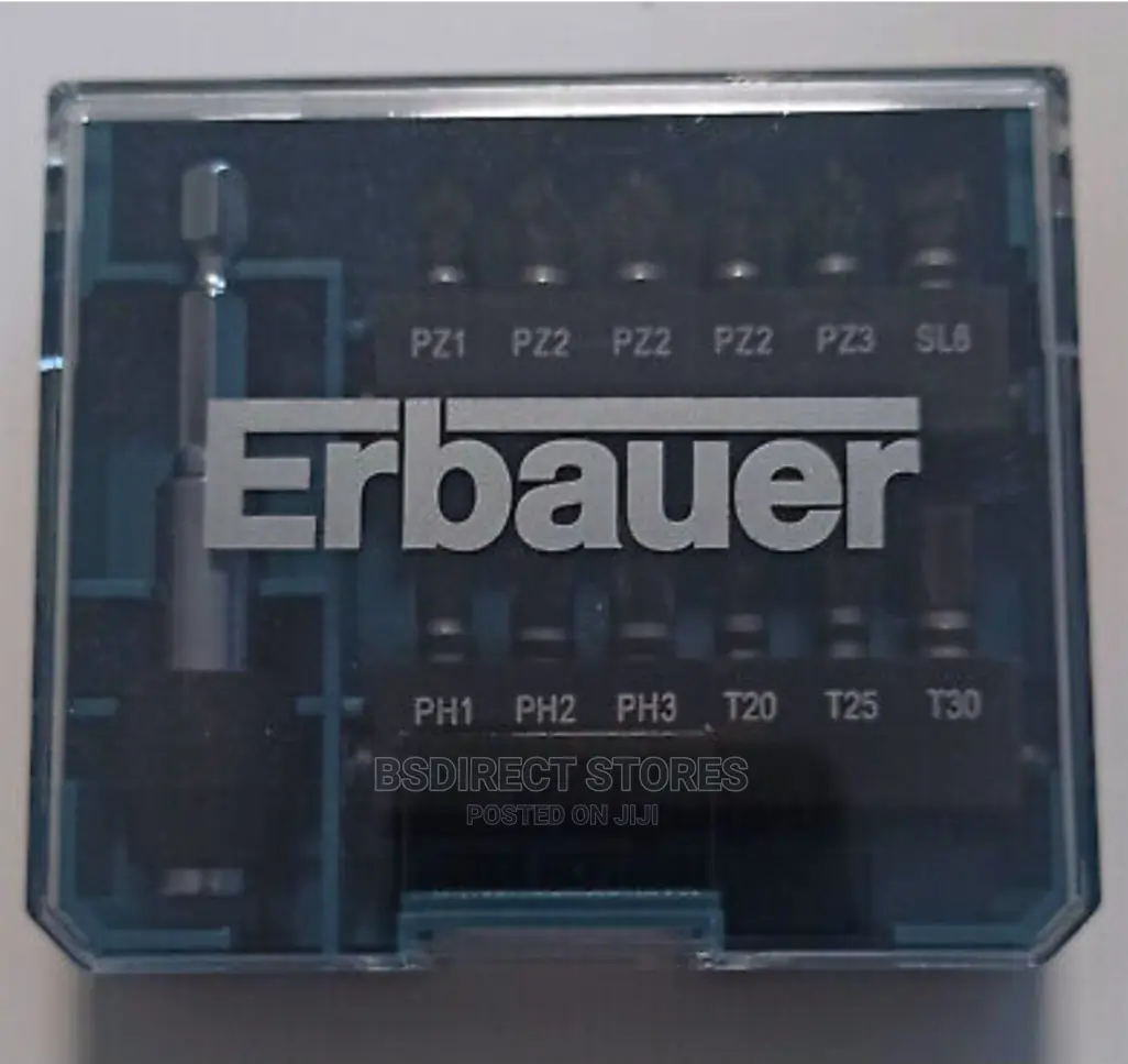 Erbauer Mixed Screwdriver Bit, 13 Pieces and Storage Box