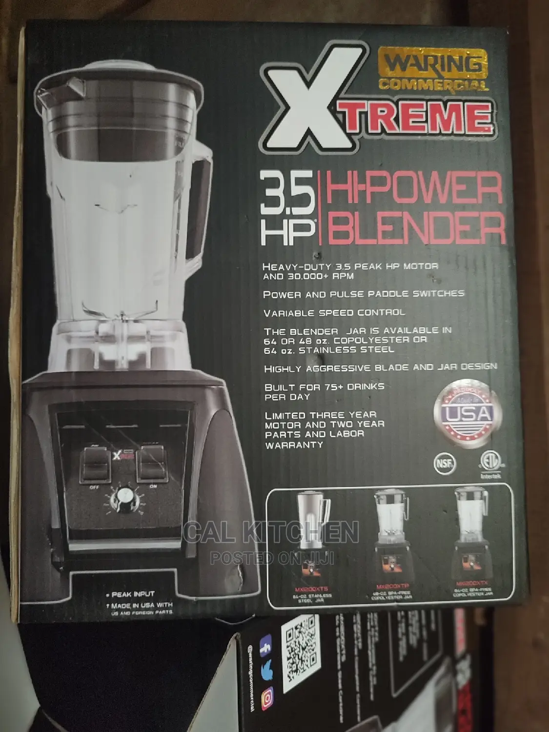 Waring Xtreme3.5 Horse Power Professional Blender