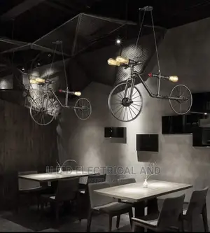 Industrial Style Personality Water Pipe Bicycle Chandelier