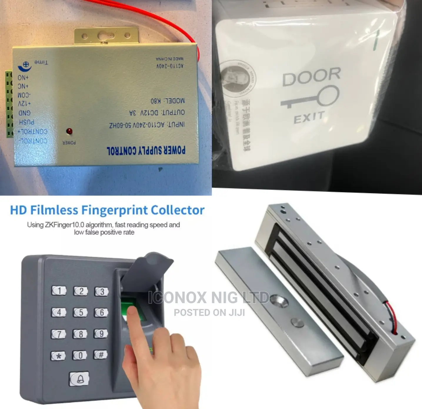 Biometric And Card Reader Door Lock Access Control Package
