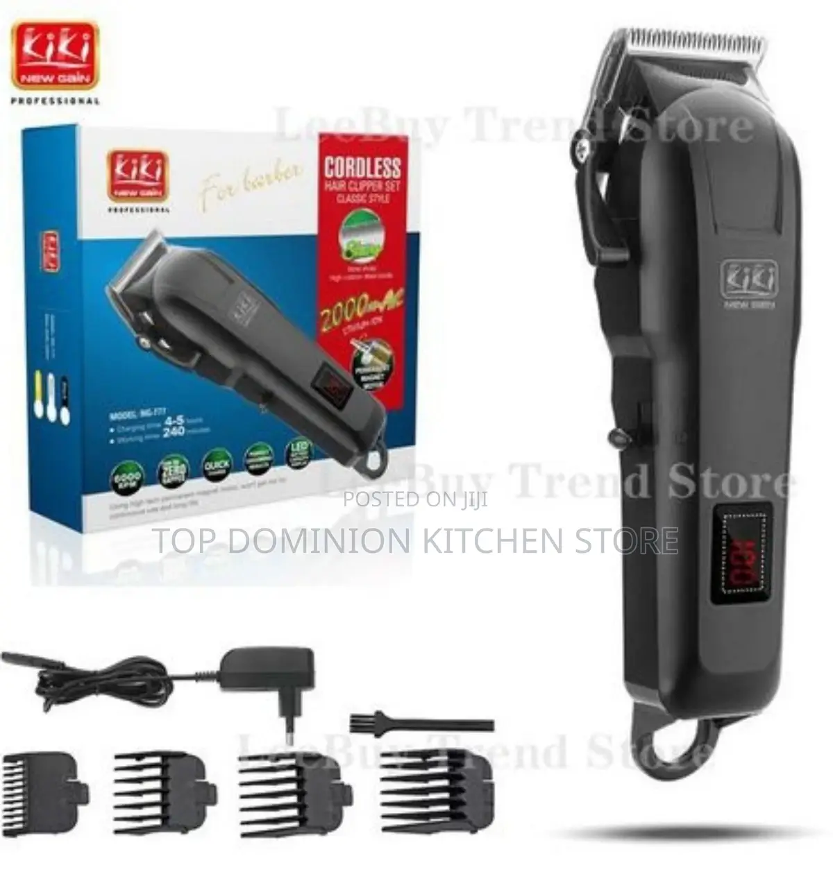 Rechargeable Digital Hair Clipper With Led Display