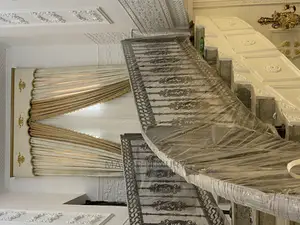 Top Turkish Curtain Design With Antic Gold Board