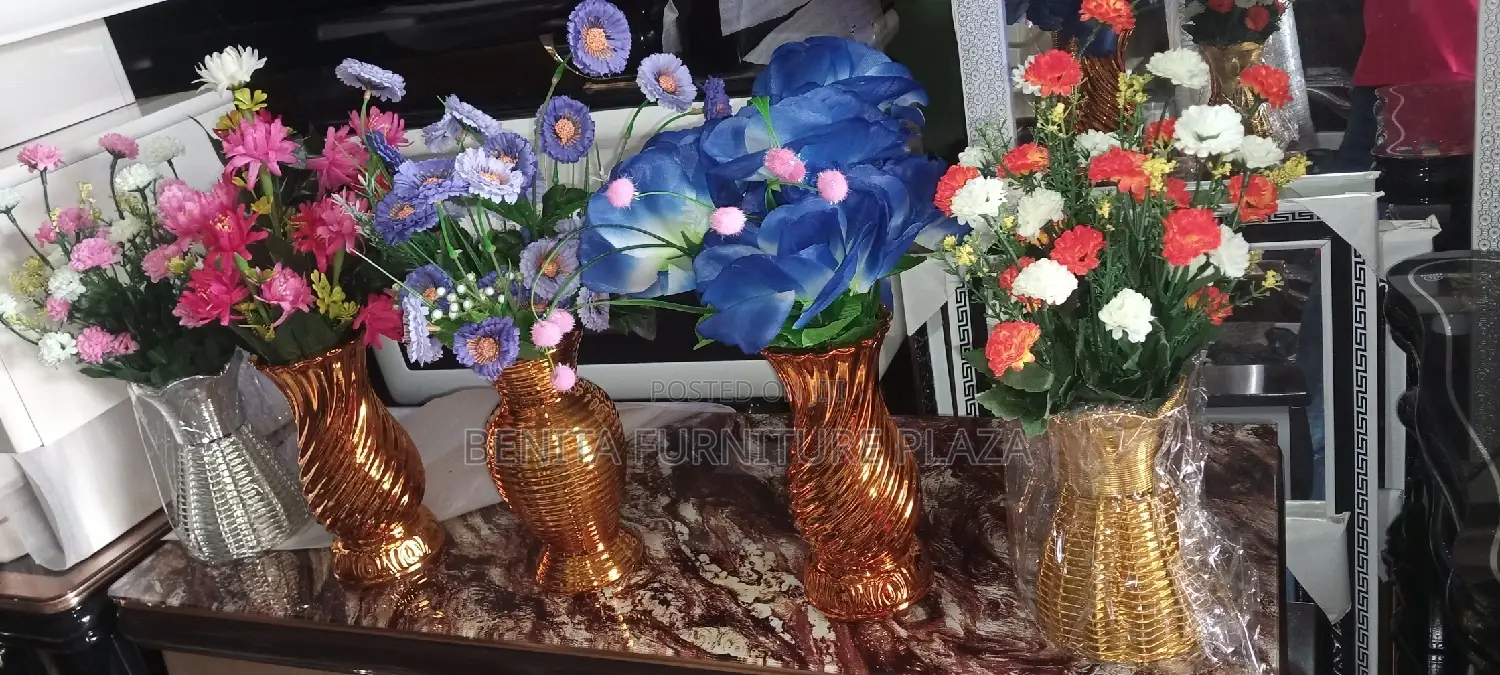 Golden Flower Vase Available