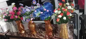 Golden Flower Vase Available