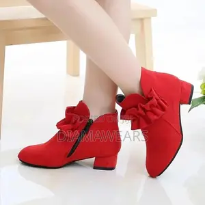 Photo - Red Ankle Suede Shoe