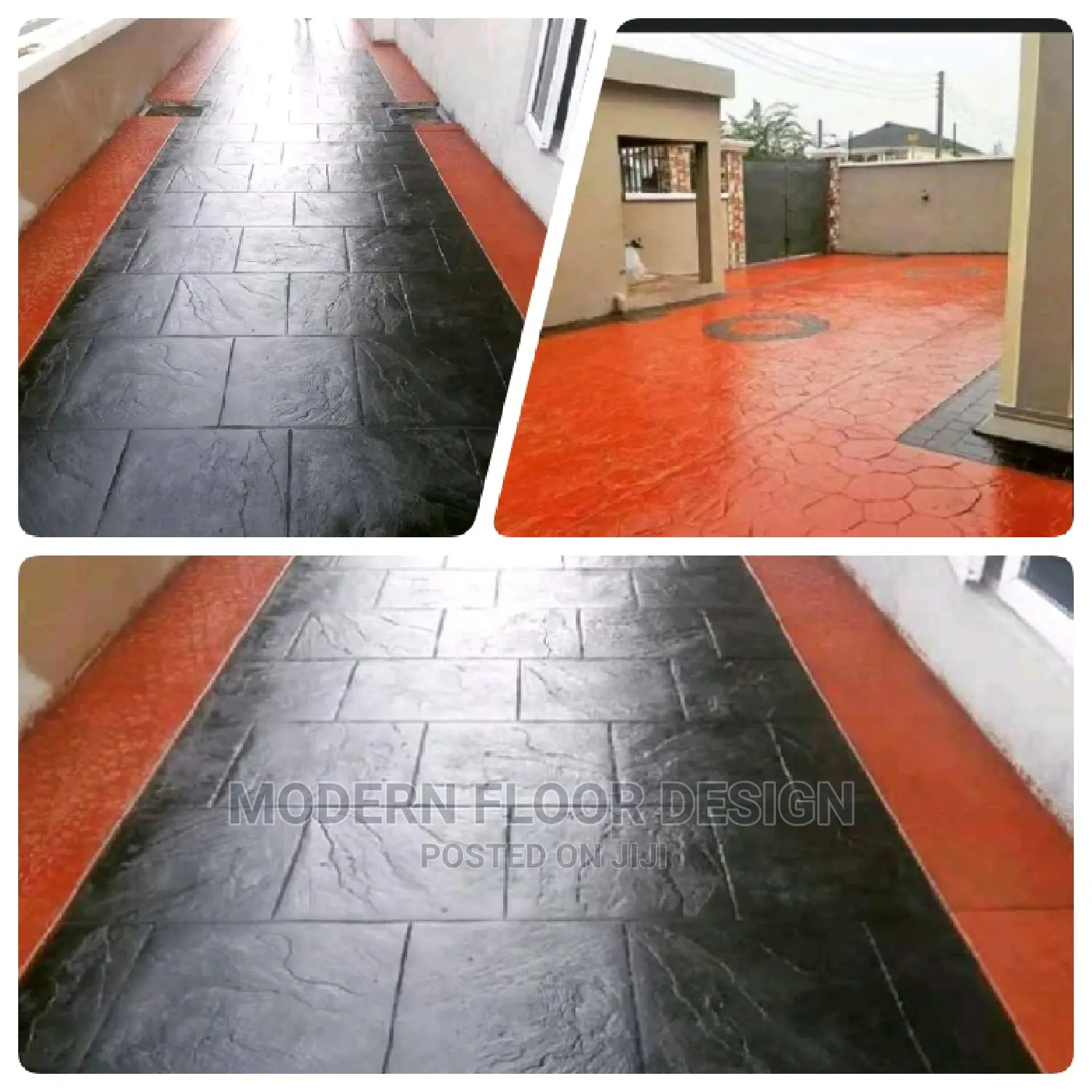 Mostly Concrete Modern Stamps Floor