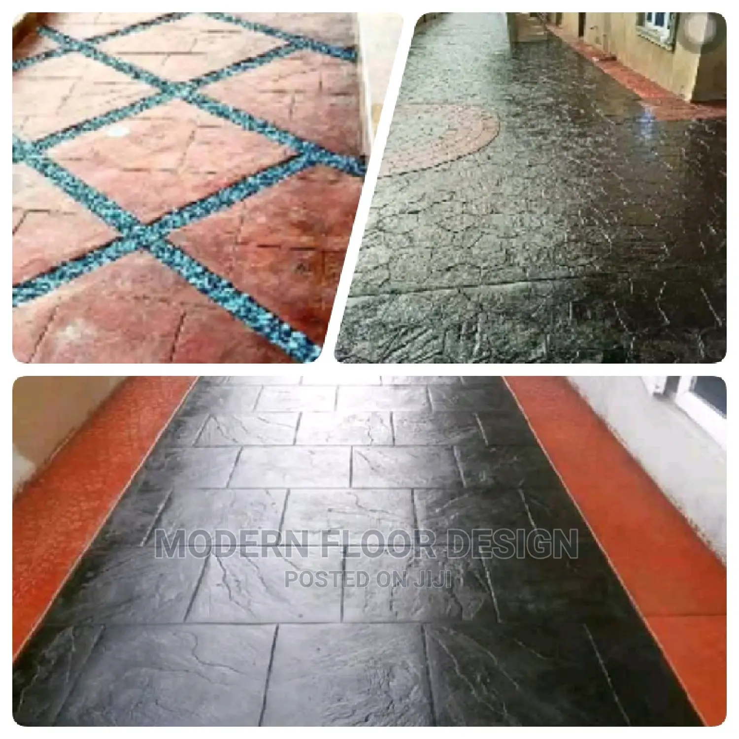 Mostly Concrete Modern Stamps Floor