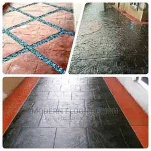Mostly Concrete Modern Stamps Floor