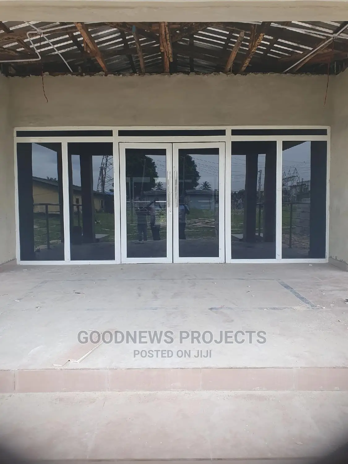 Aluminium Double Door With Sides Fixed