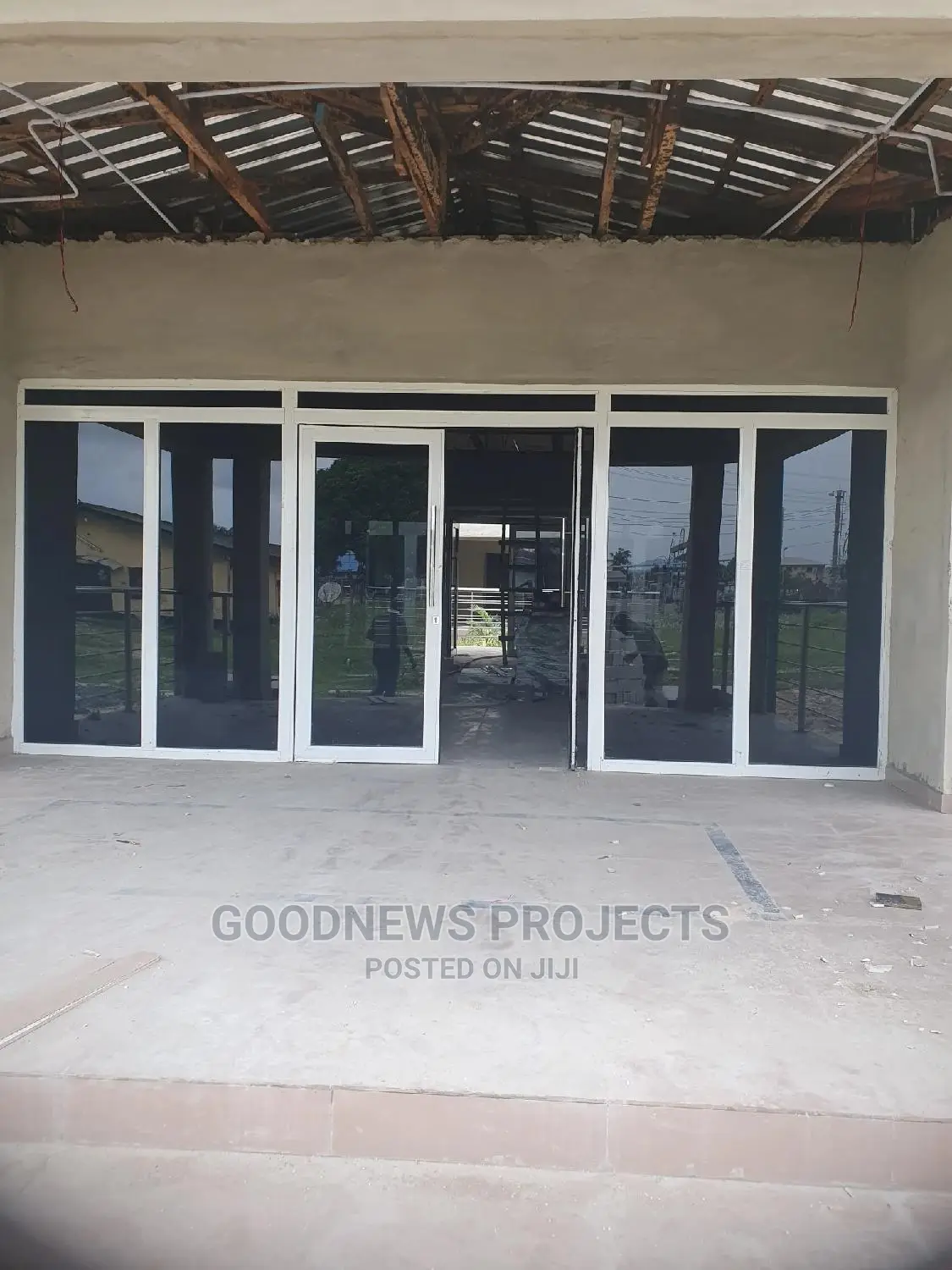 Aluminium Double Door With Sides Fixed