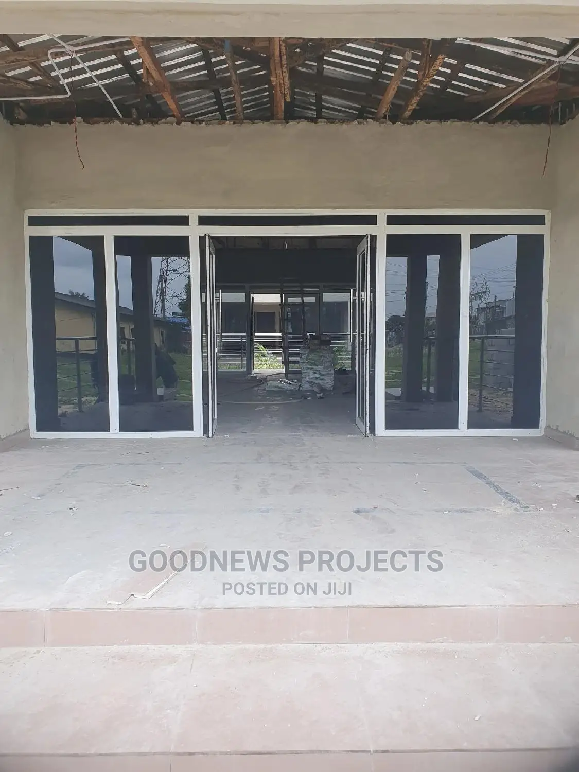 Aluminium Double Door With Sides Fixed