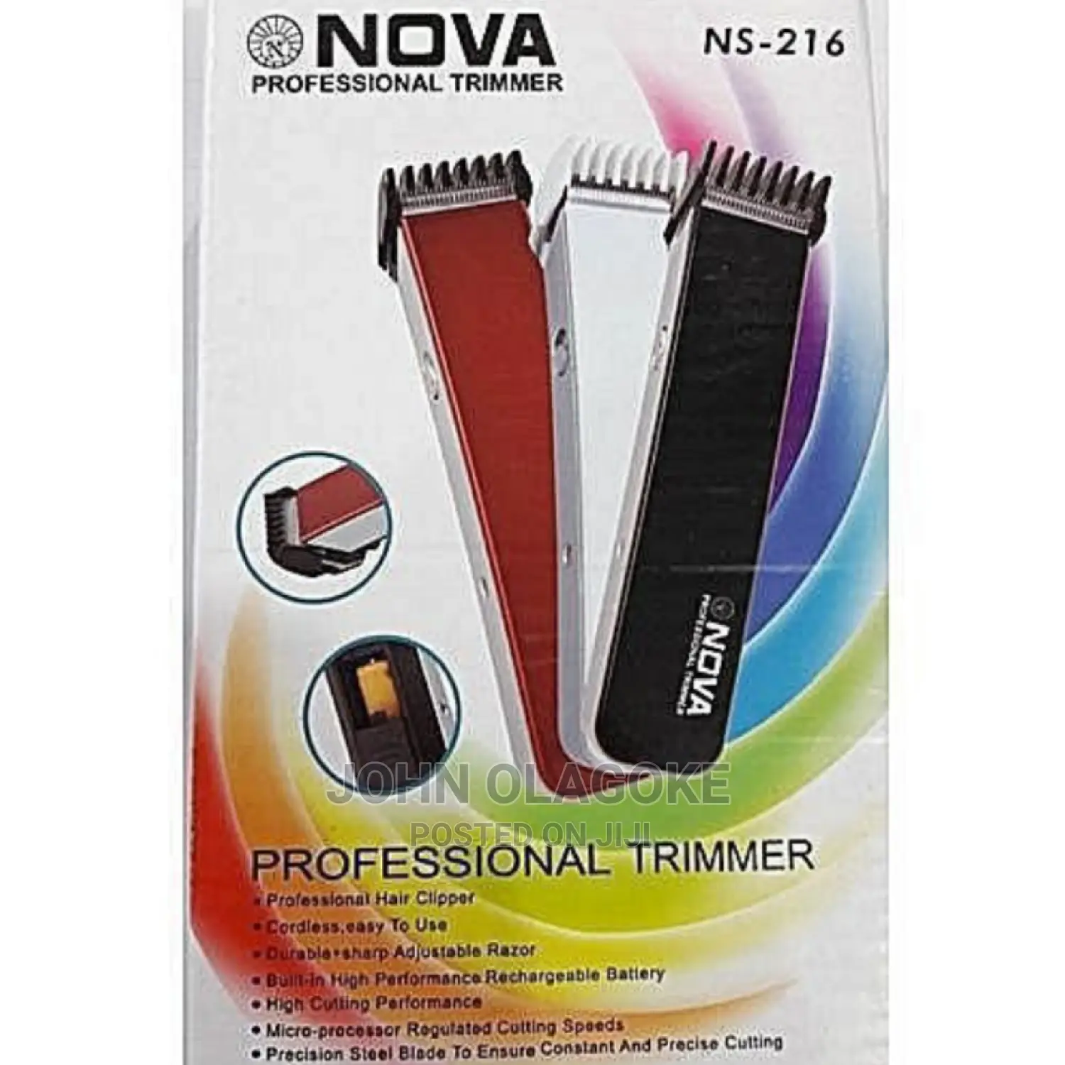 Nova Professional Rechargeable Hair Clipper