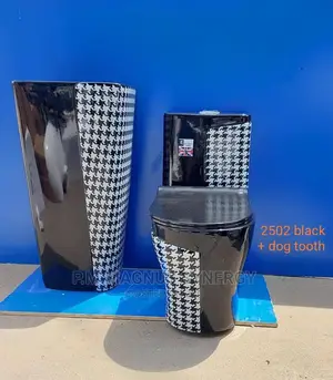 England Standard Black an White Water Closet Toilet.