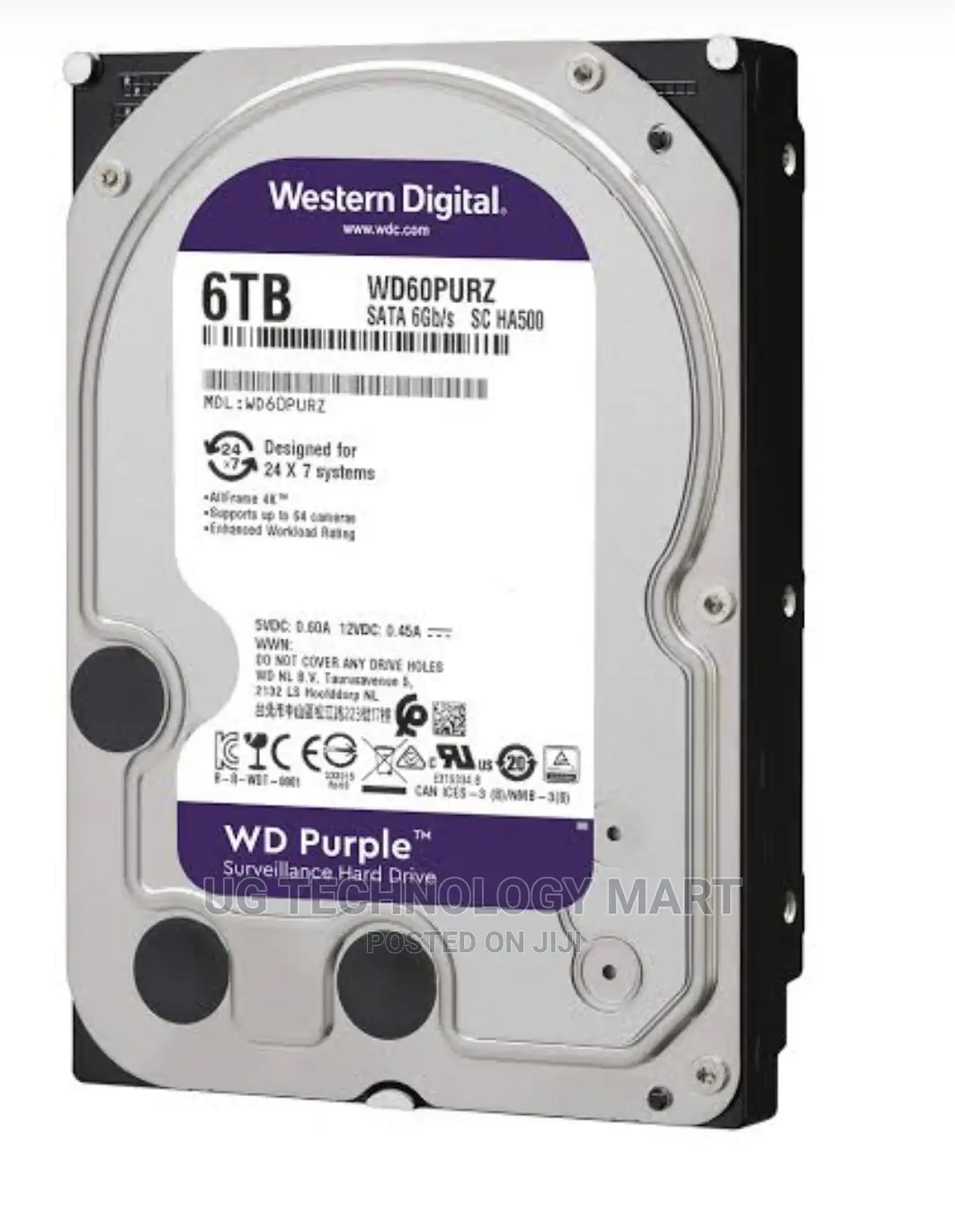 Western Digital 6 Terabyte Desktop/Cctv Dvr Hard Disk Drive