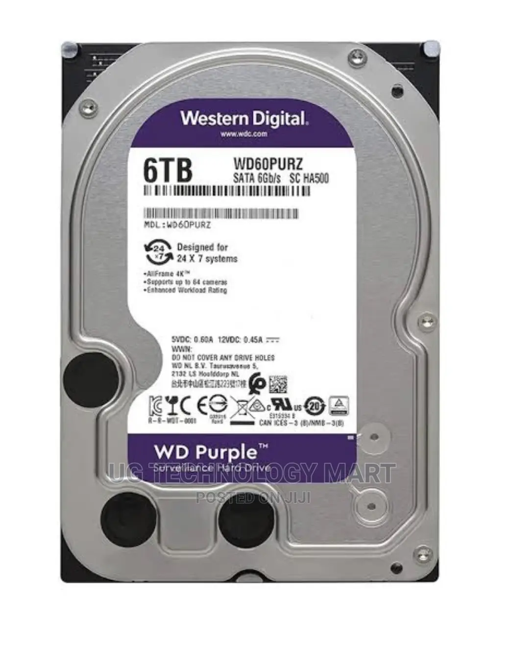 Western Digital 6 Terabyte Desktop/Cctv Dvr Hard Disk Drive