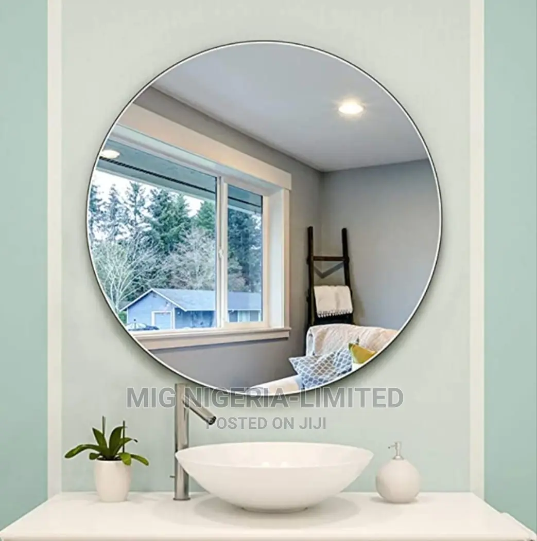 Wall Vanity Plain Round Mirror 60cmx60cm.