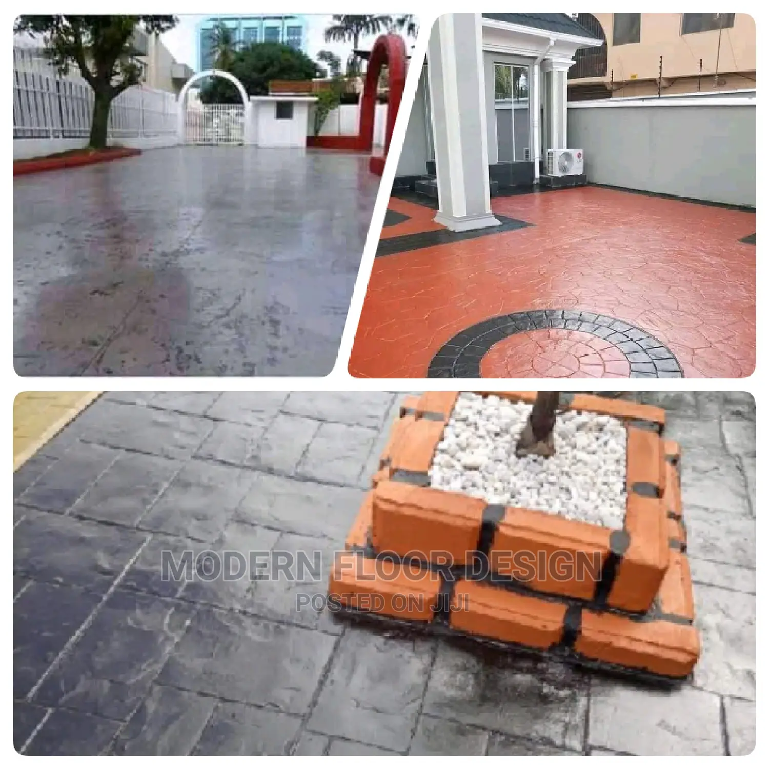 Cactus Concrete Modern Stamps Floor