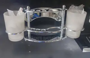 Stainless Double Toothbrush Holder