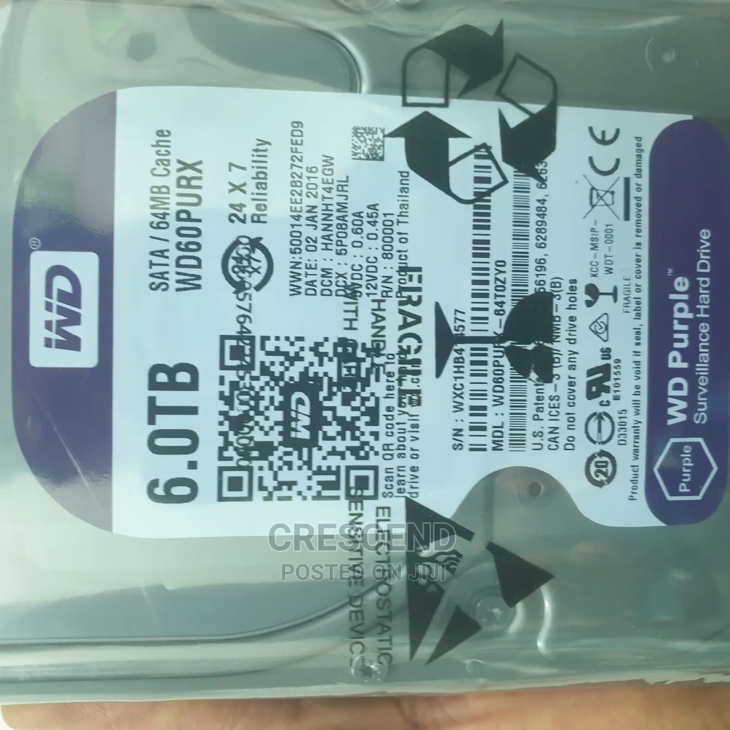 6tb. (Terabyte) Surveillance Hard Disk Drive.(Hdd)
