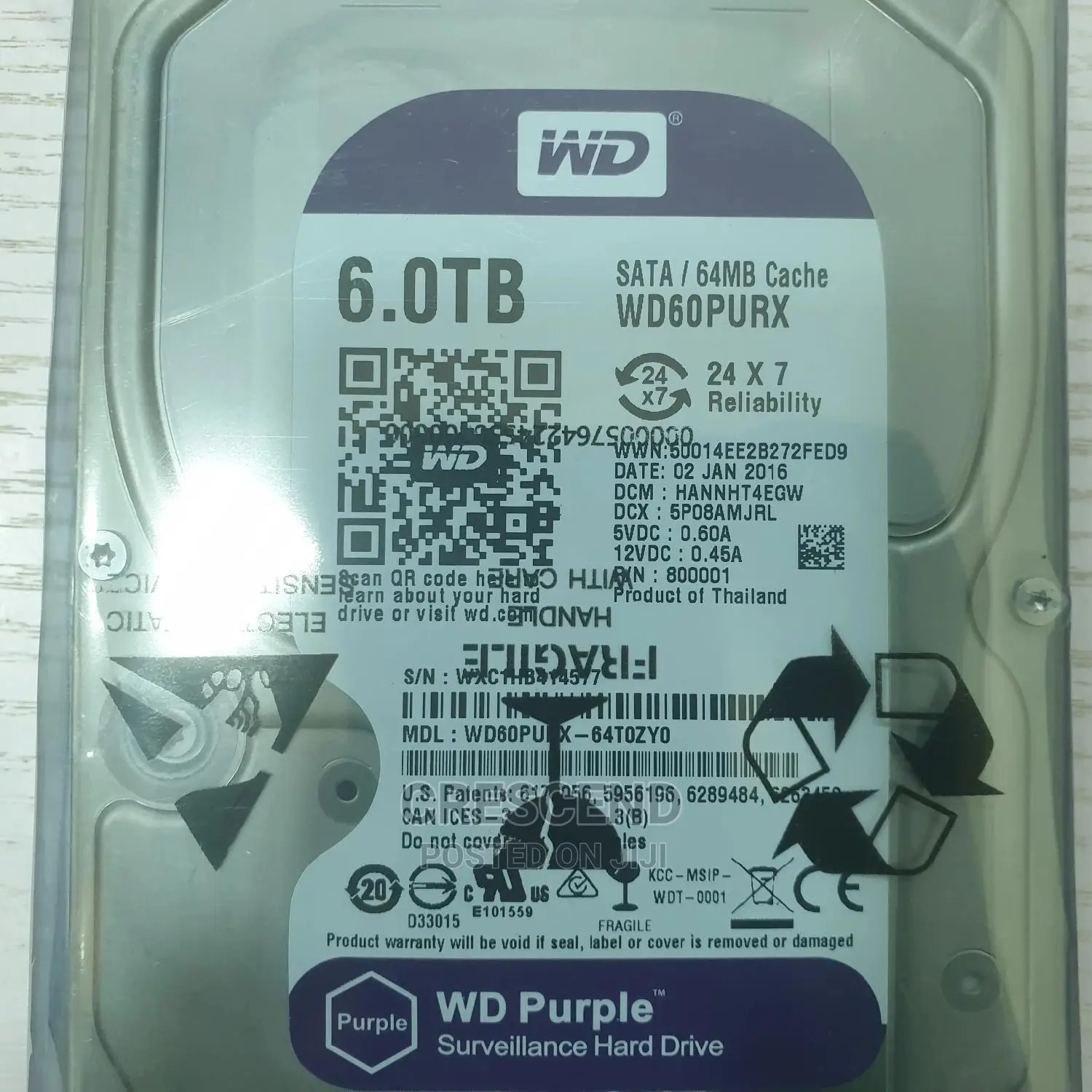 6tb. (Terabyte) Surveillance Hard Disk Drive.(Hdd)