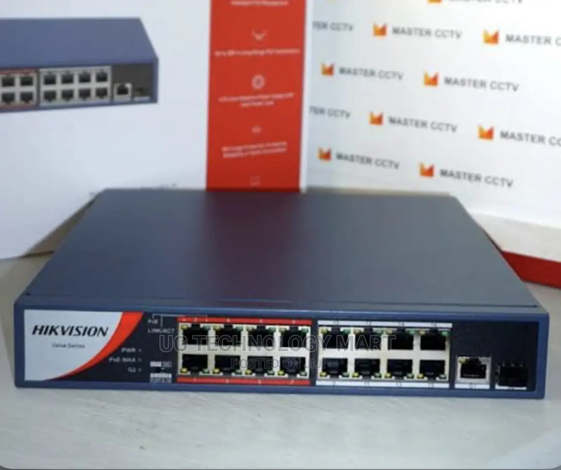 Hikvision DS-3E0318P-E/M(B) 16-Port Unmanaged Poe Switch