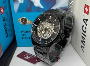 Original AMICA Black Stainless Steel Watch Available in Stor