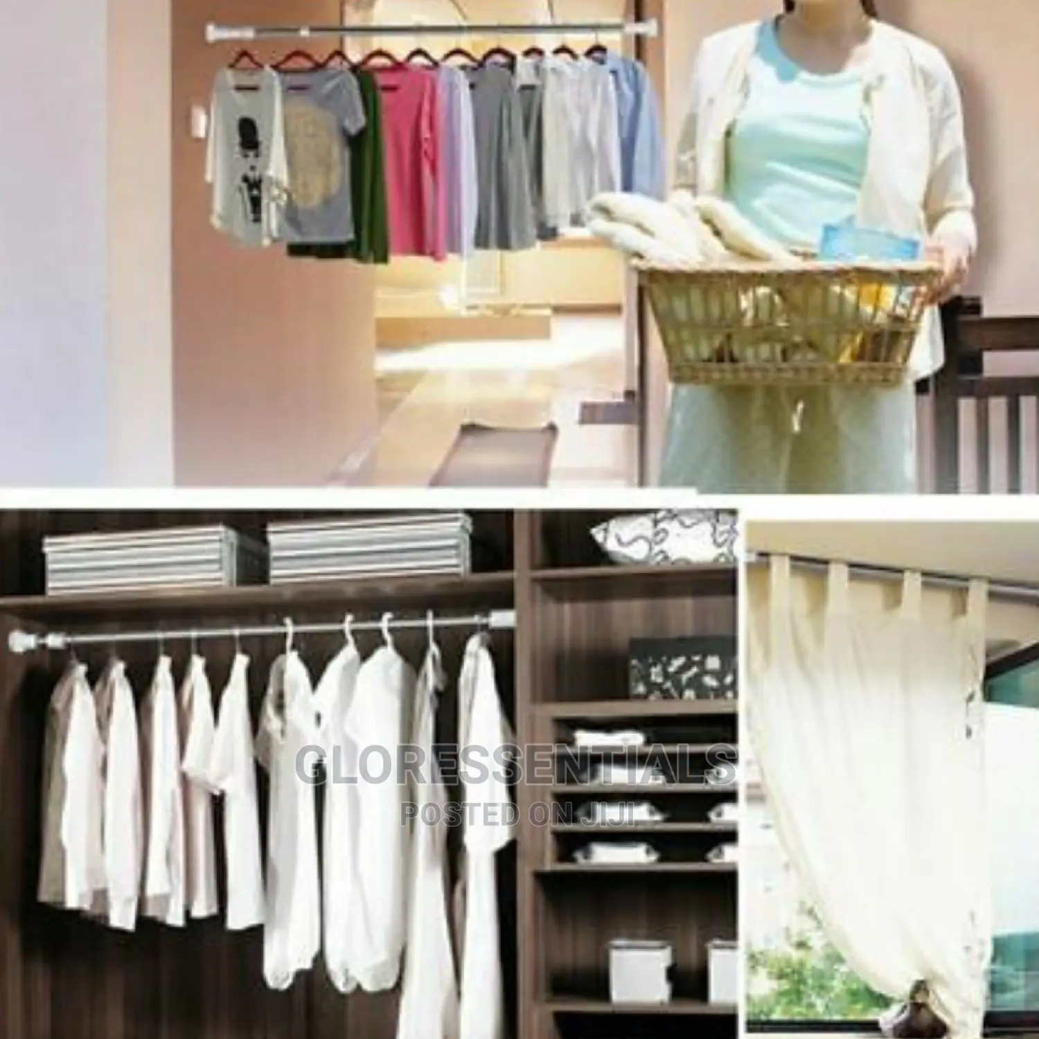 Extendable Shower Curtain/Household Hanging Pole
