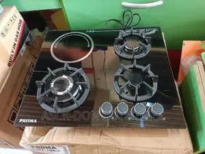 Phiima Gas Cooker 3burner + 1 Electric(4b) Induction Inbuilt