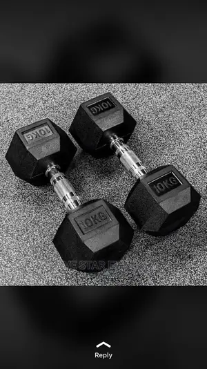 10kg Pair of Hex Dumbbells