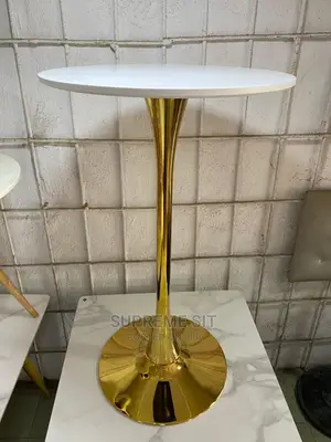 Gold Plated and Wooden Top Table